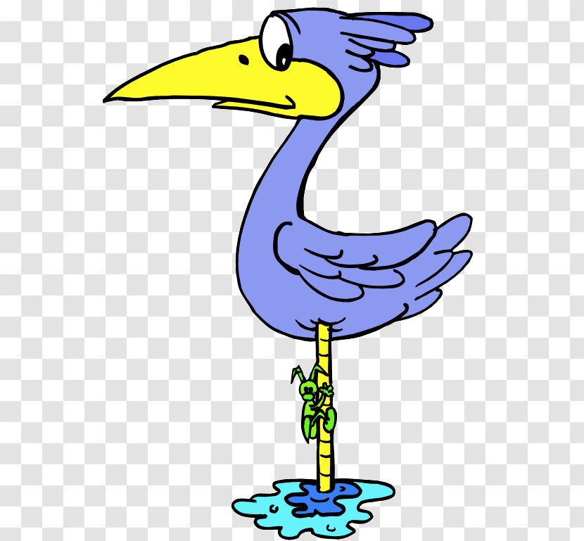 Water Bird Heron Clip Art - Cartoon Transparent PNG