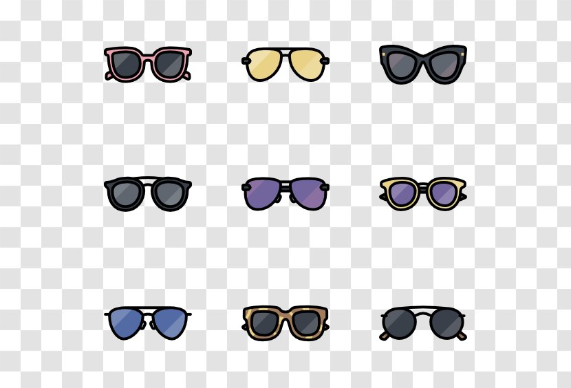 Sunglasses Eyewear Clothing Accessories - Purple - Vector Transparent PNG