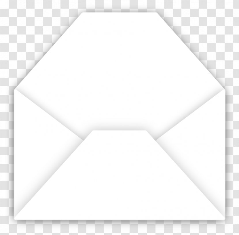 Paper Triangle Black And White Pattern - Symmetry - Envelope Transparent PNG