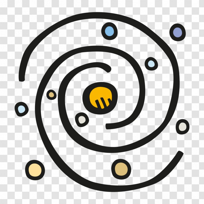 T-shirt Spiral Galaxy Astronomy Science - Yellow Transparent PNG