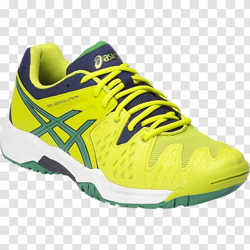 Sneakers ASICS Shoe Blue Lime - Synthetic Rubber - Gel Transparent PNG