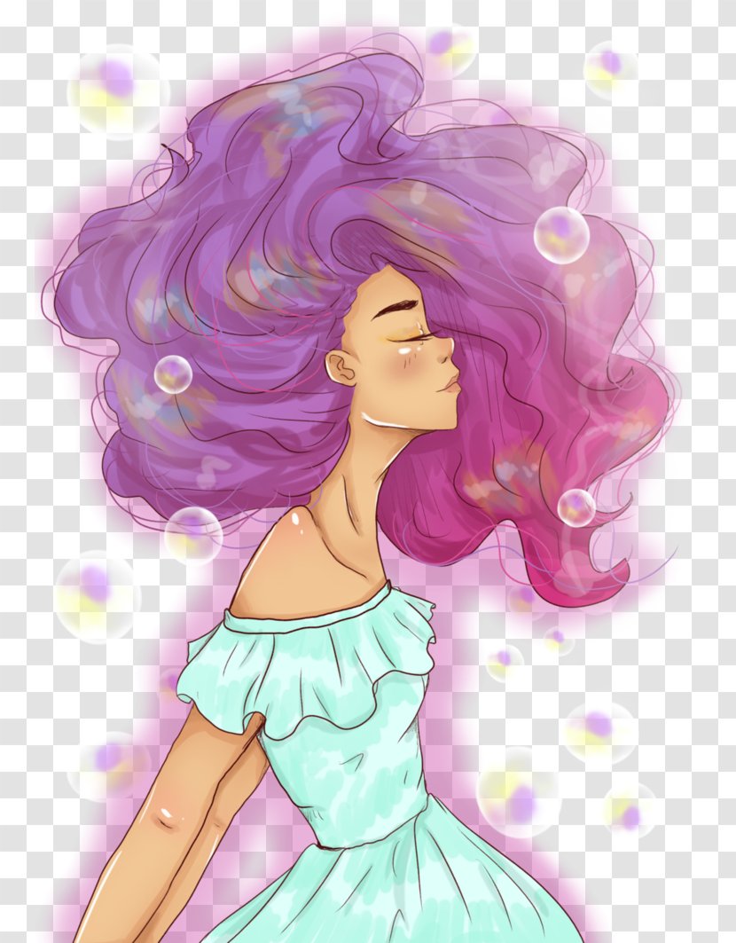 Long Hair Coloring Fairy - Frame Transparent PNG