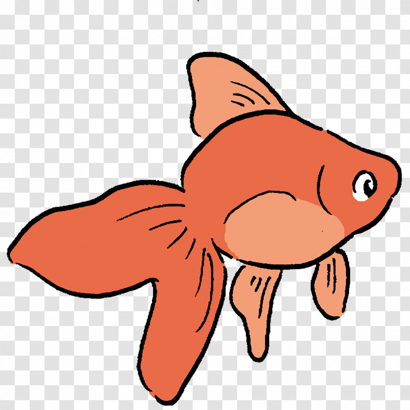 Cartoon Fish Snout Tail Orange S.a. Transparent PNG