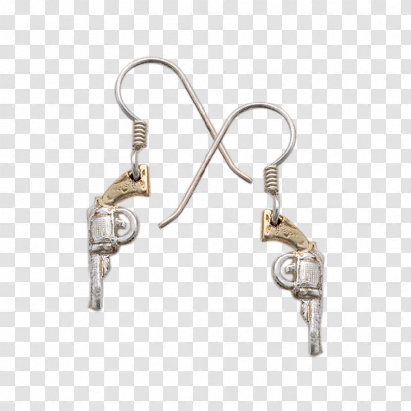 Silver Pistols Earrings Body Jewellery - Jewelry Transparent PNG