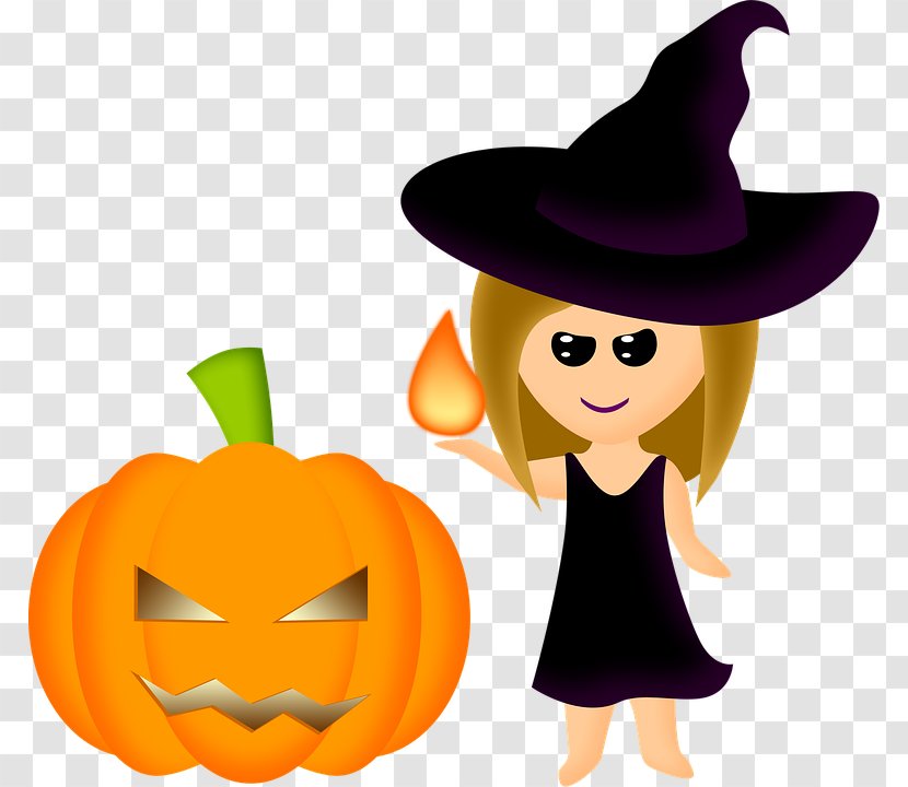 Halloween Clip Art Image Witch - Pumpkin Transparent PNG
