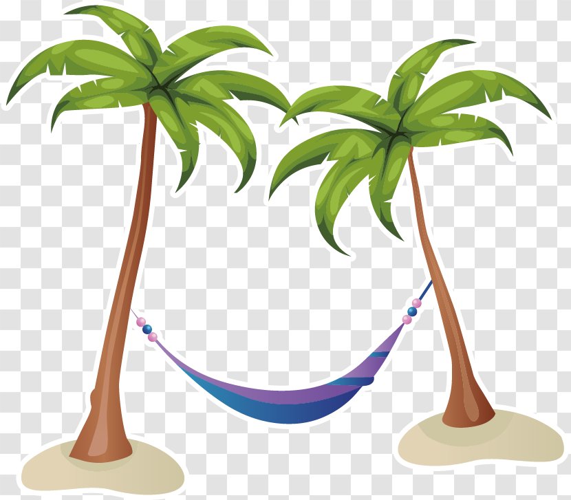 Coconut Tree - Deckchair - Vector Material Summer Transparent PNG