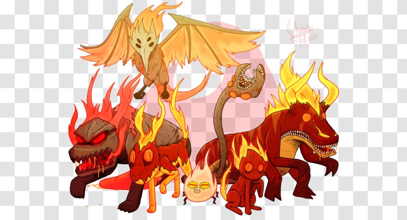 Dragon Artist Illustration World - Heart - Fire Demon Bull Transparent PNG
