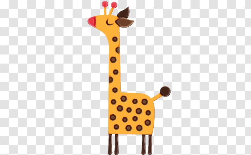 Giraffe Giraffidae Animal Figure Toy Terrestrial - Wet Ink - Wildlife Fawn Transparent PNG