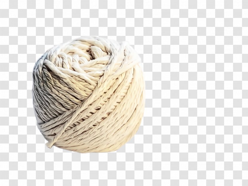 Thread Wool White Rope Twine - Wet Ink - Textile Beige Transparent PNG