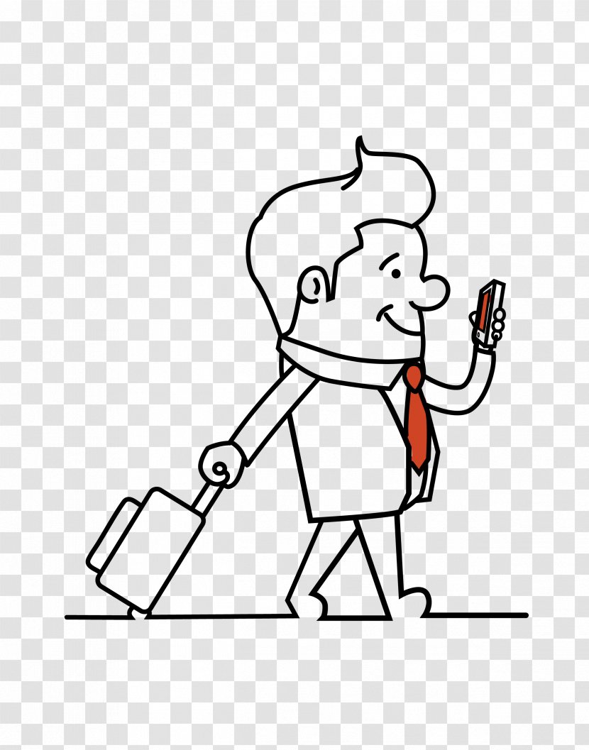 Travel Suitcase Pixabay - Frame - See The Phone Walking Man Transparent PNG
