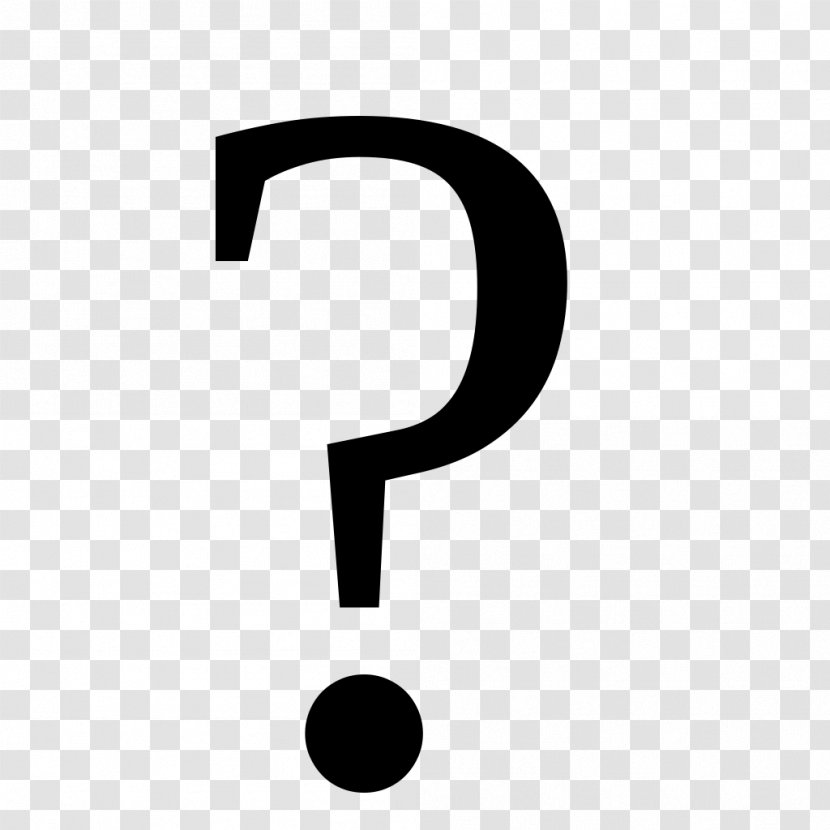 Question Mark Information Wikipedia - Black And White Transparent PNG