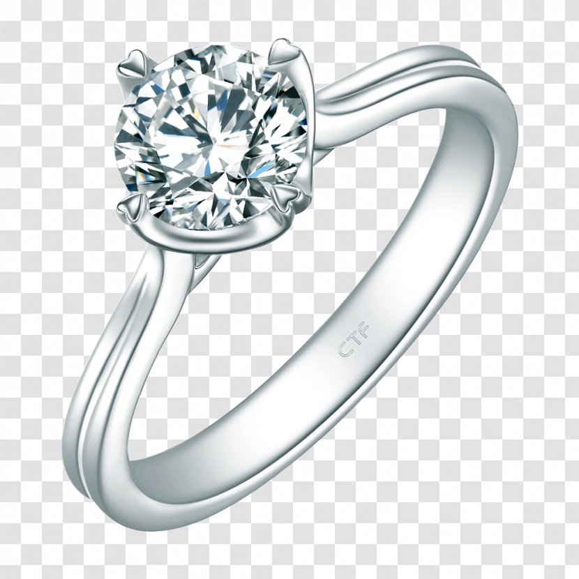 Diamond Chow Tai Fook Wedding Ring Jewellery - Metal Transparent PNG