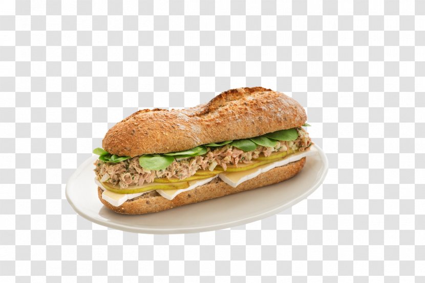 Baguette Tuna Salad Fish Sandwich Submarine Hamburger - Finger Food - Cheese Transparent PNG
