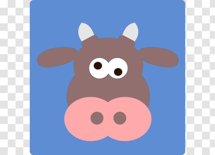 Cattle Cartoon Bull Clip Art - Horse Like Mammal - Cow Face Transparent PNG
