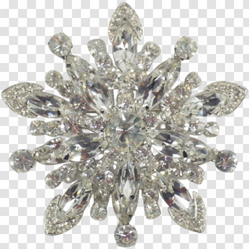 Brooch Jewellery Pin Diamond Rhinestone - Ruby Lane Transparent PNG