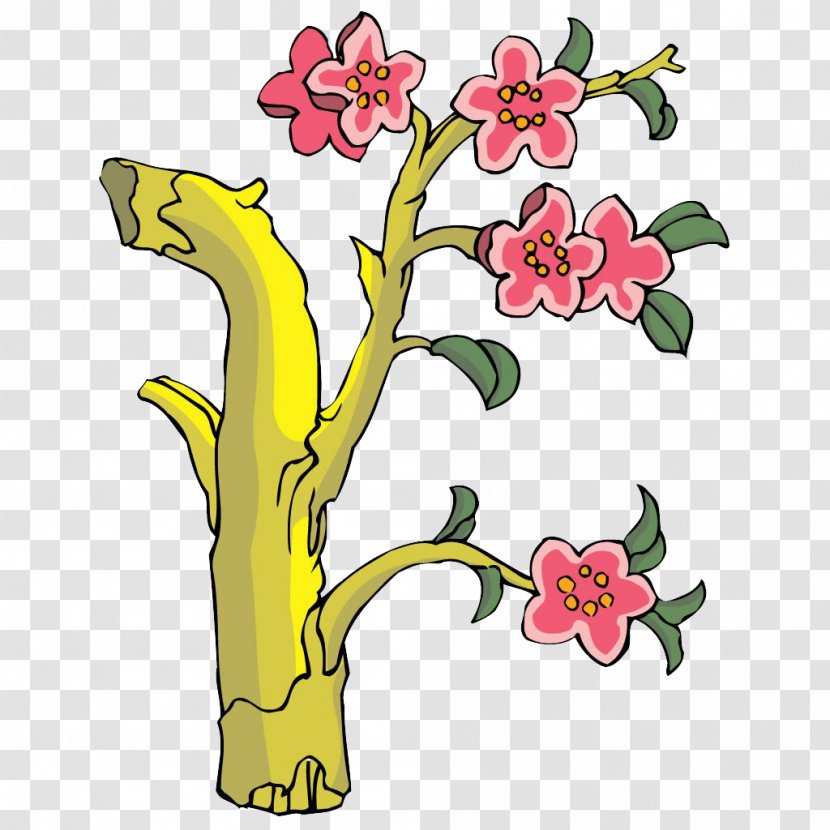 Floral Design Tree - Creative Arts - Plum Flower Transparent PNG