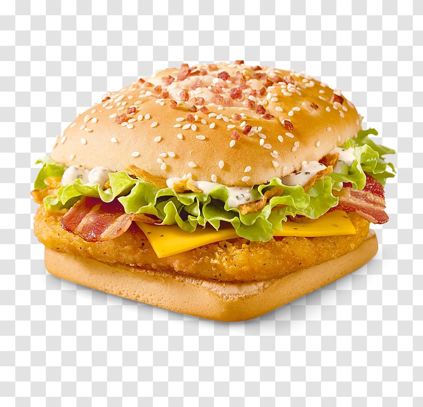 Bacon Chicken Big N' Tasty Hamburger Fast Food - Recipe Transparent PNG