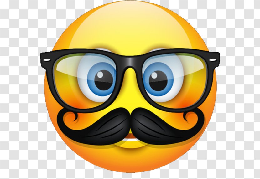Emoji Smiley Emoticon Moustache Hipster Transparent PNG