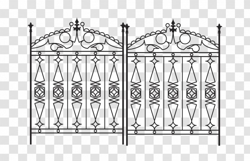 Clip Art - Outdoor Structure - Vector Material European Iron Gate Pattern Transparent PNG