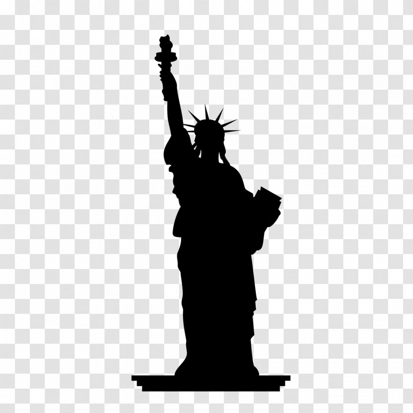 Statue Of Liberty Sculpture Royalty-free - Monochrome - Usa Transparent PNG