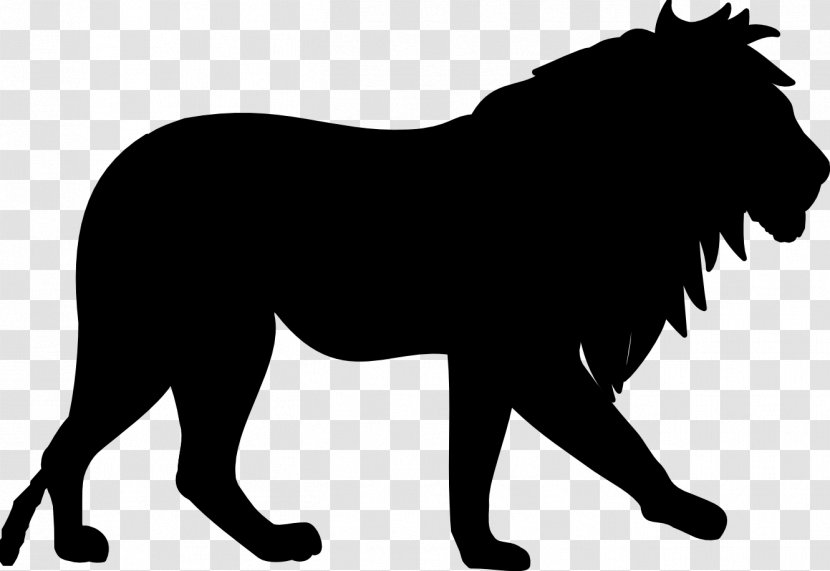 Lion Dog Image Silhouette Vector Graphics - White Transparent PNG