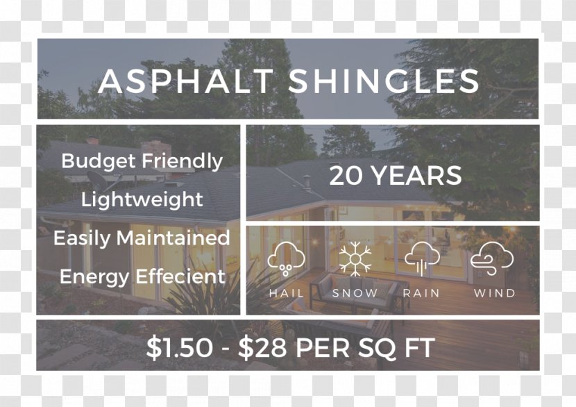Roof Shingle Asphalt Wood Tar Paper - Metal - Shingles Transparent PNG