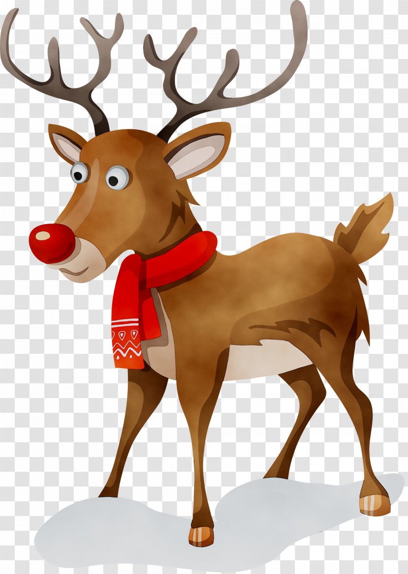 Rudolph Santa Claus Deer Clip Art - Wildlife Transparent PNG