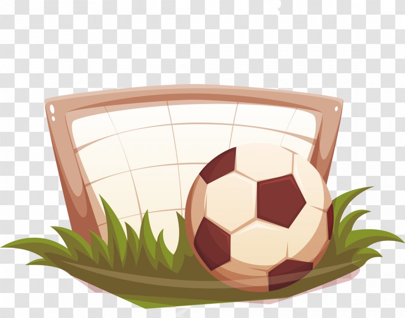 Football Goal Illustration - Pitch - Vector Transparent PNG