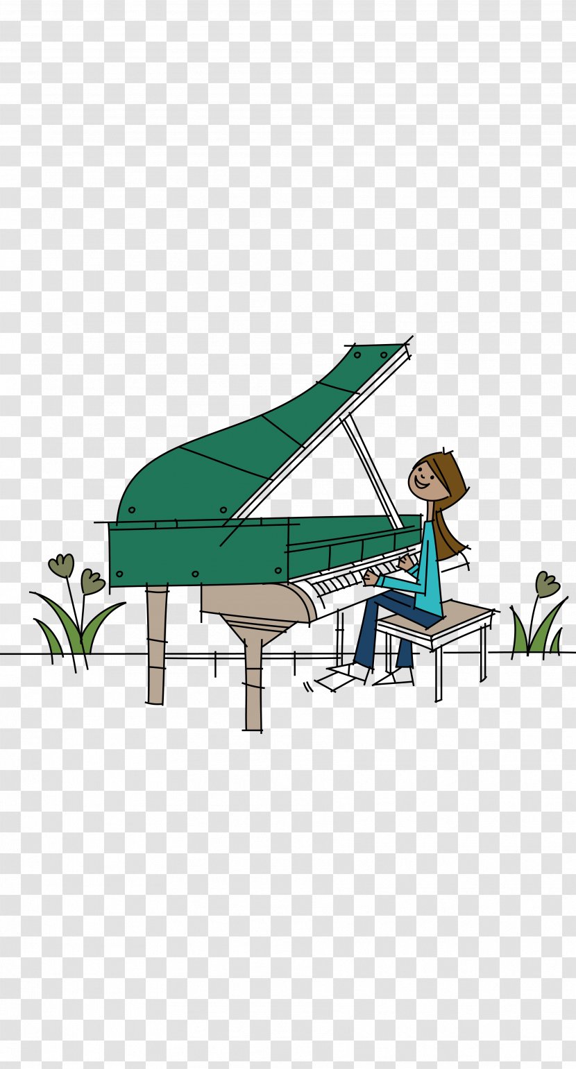 Cartoon Piano - Heart - The Is Playing Teacher Transparent PNG