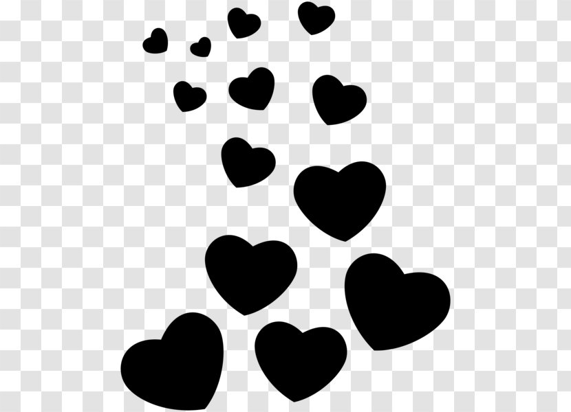 Love Background Heart - Paw - Blackandwhite Transparent PNG