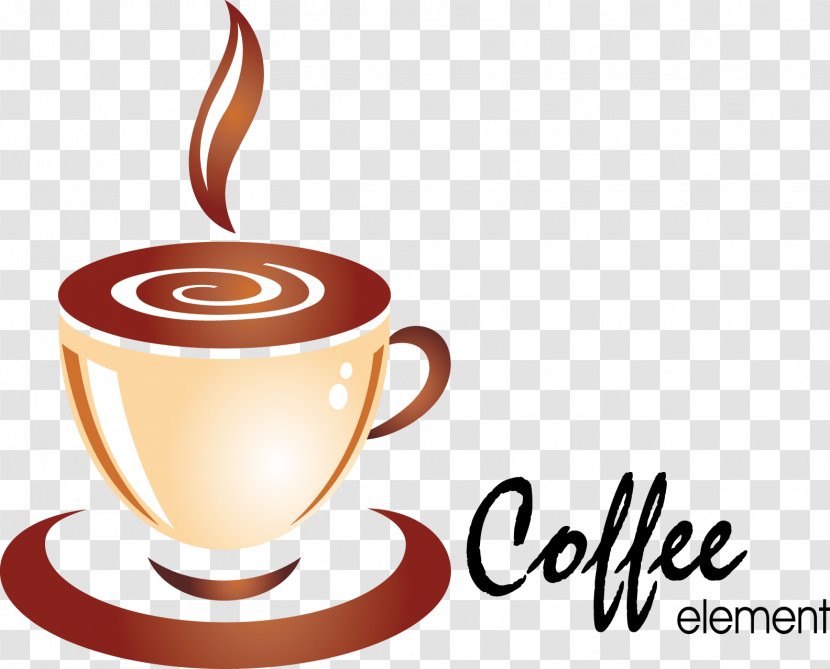 Coffee Cup Cafe Jamaican Blue Mountain Caffxe8 Mocha - LOGO Art Design Vector Material Transparent PNG