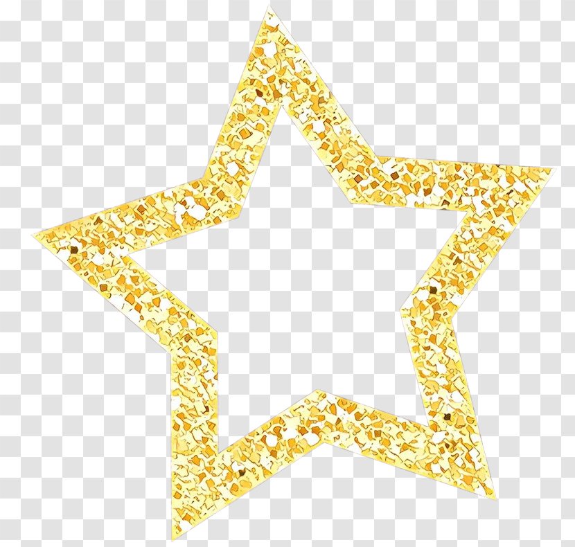 Yellow Star Fashion Accessory Glitter - Cartoon Transparent PNG