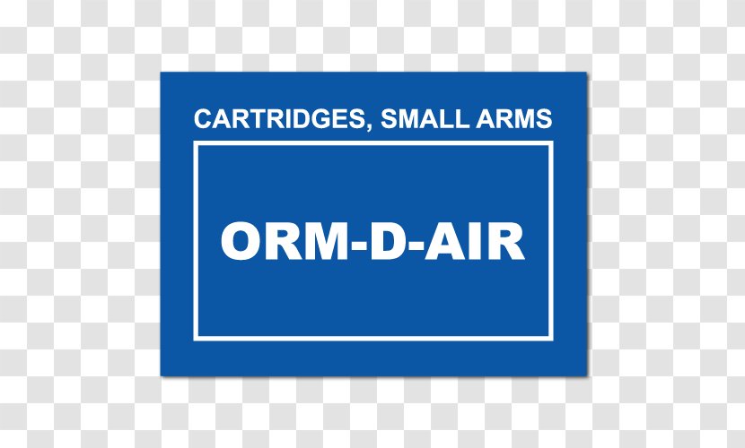 ORM-D Paper Sticker Label FedEx Ground - Ammunition Transparent PNG