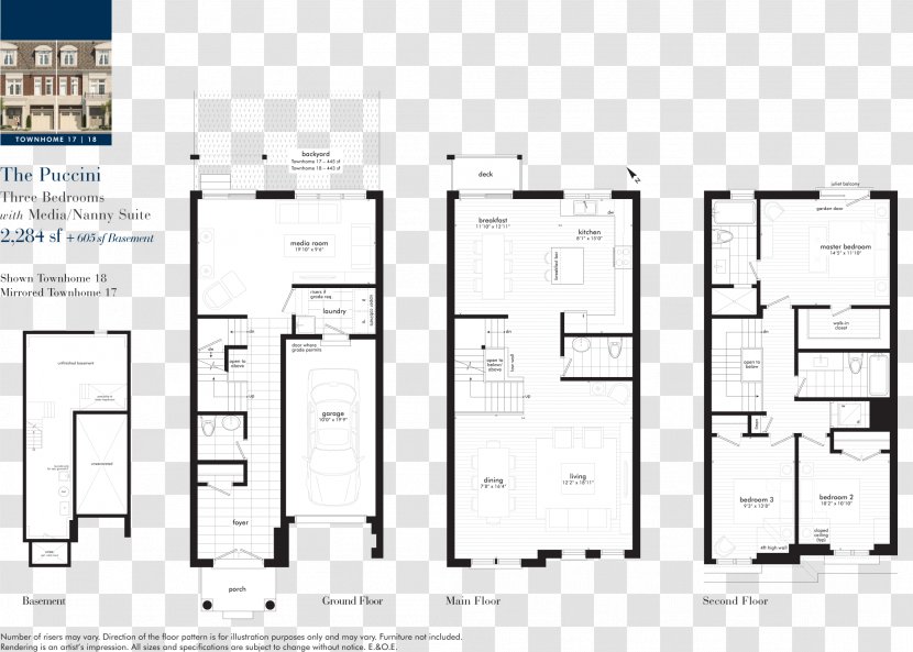 Floor Plan Price Bed - Mississauga Transparent PNG