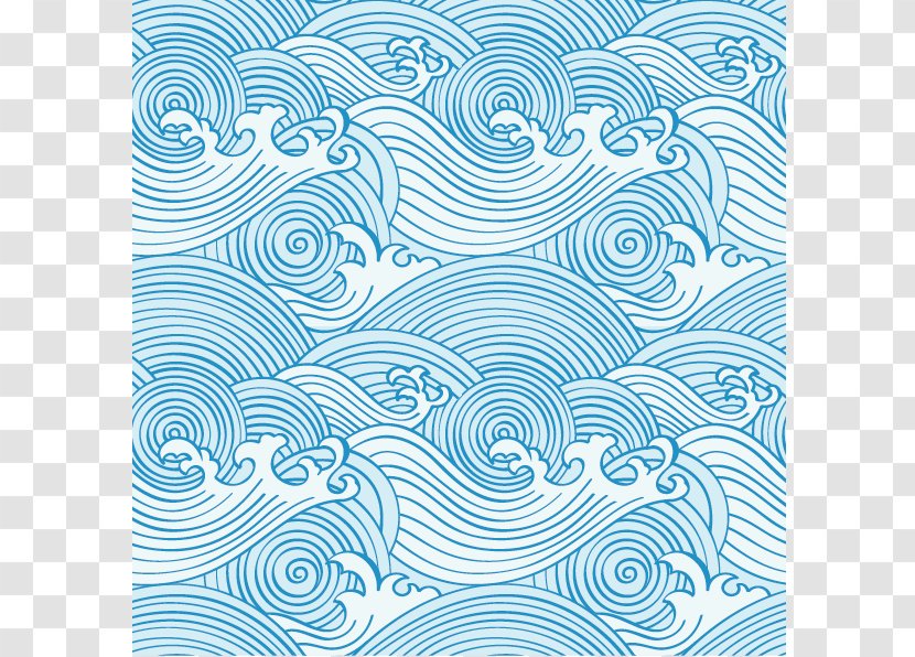 Wind Wave Ocean Pattern - Sea - Classical Vector Waves Transparent PNG