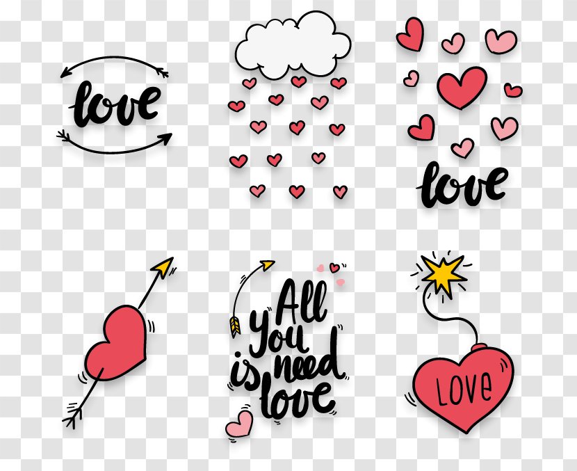 Falling In Love Euclidean Vector - Flower - Hand Drawn Cards Transparent PNG