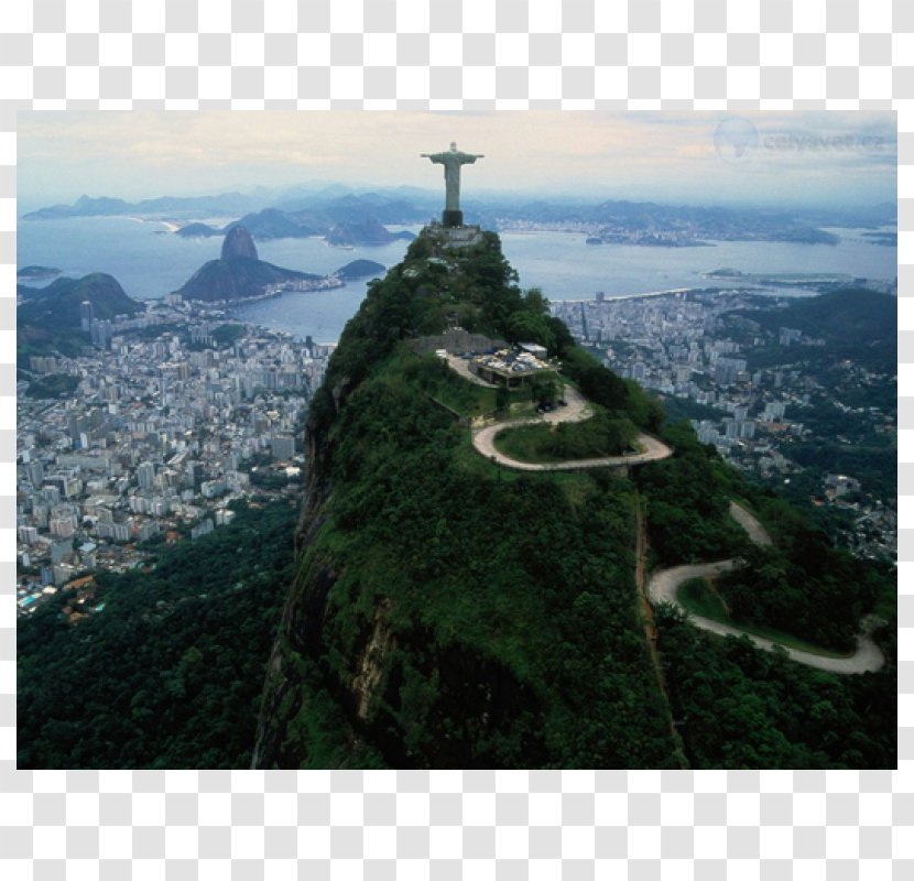 Christ The Redeemer Corcovado Sugarloaf Mountain Carnival In Rio De Janeiro Tourist Attraction - Aerial Photography Transparent PNG