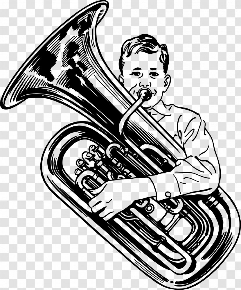 Tuba Drawing Brass Instruments Sousaphone Clip Art - Watercolor Transparent PNG