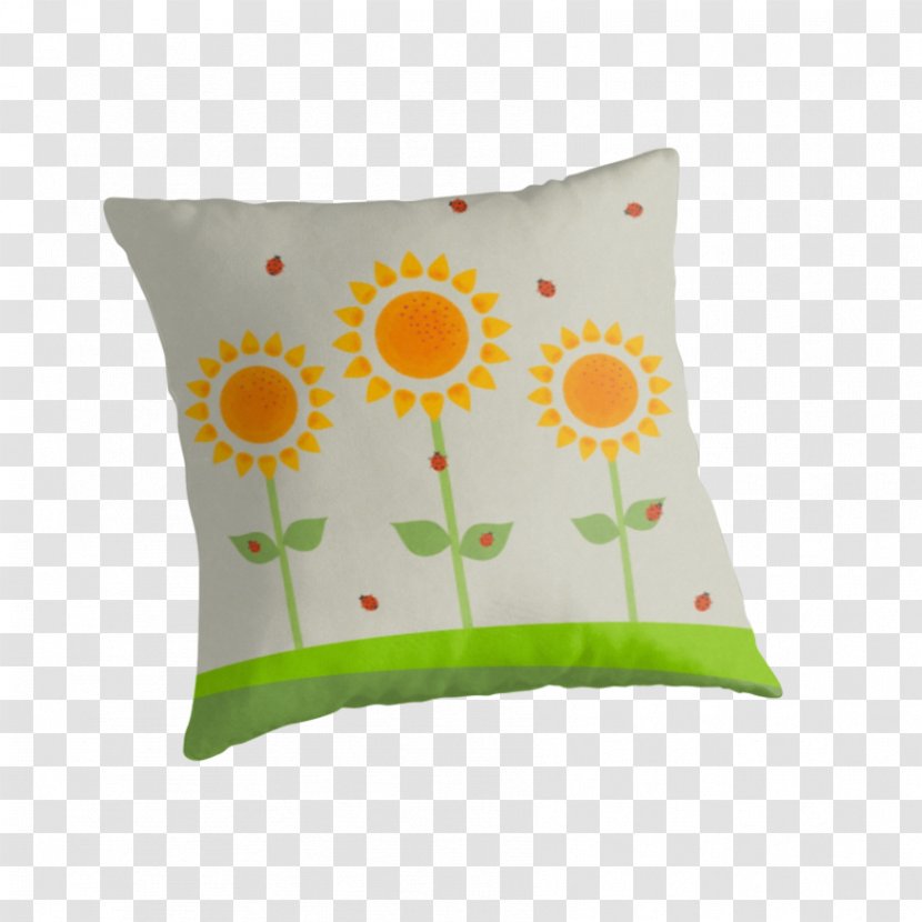 Cushion Throw Pillows - Yellow - Sunflower Decorative Material Transparent PNG