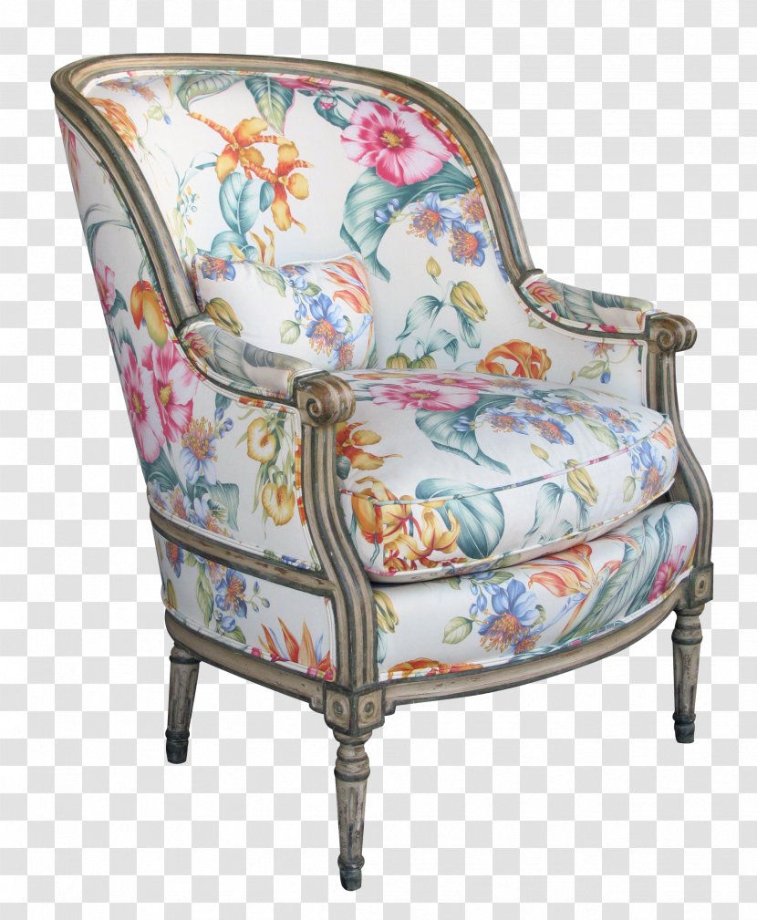Chair Bergère Upholstery Louis XVI Style Couch Transparent PNG