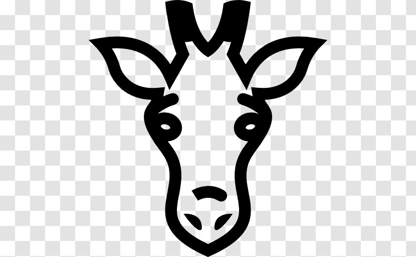 Giraffe Icon Design - Black And White Transparent PNG