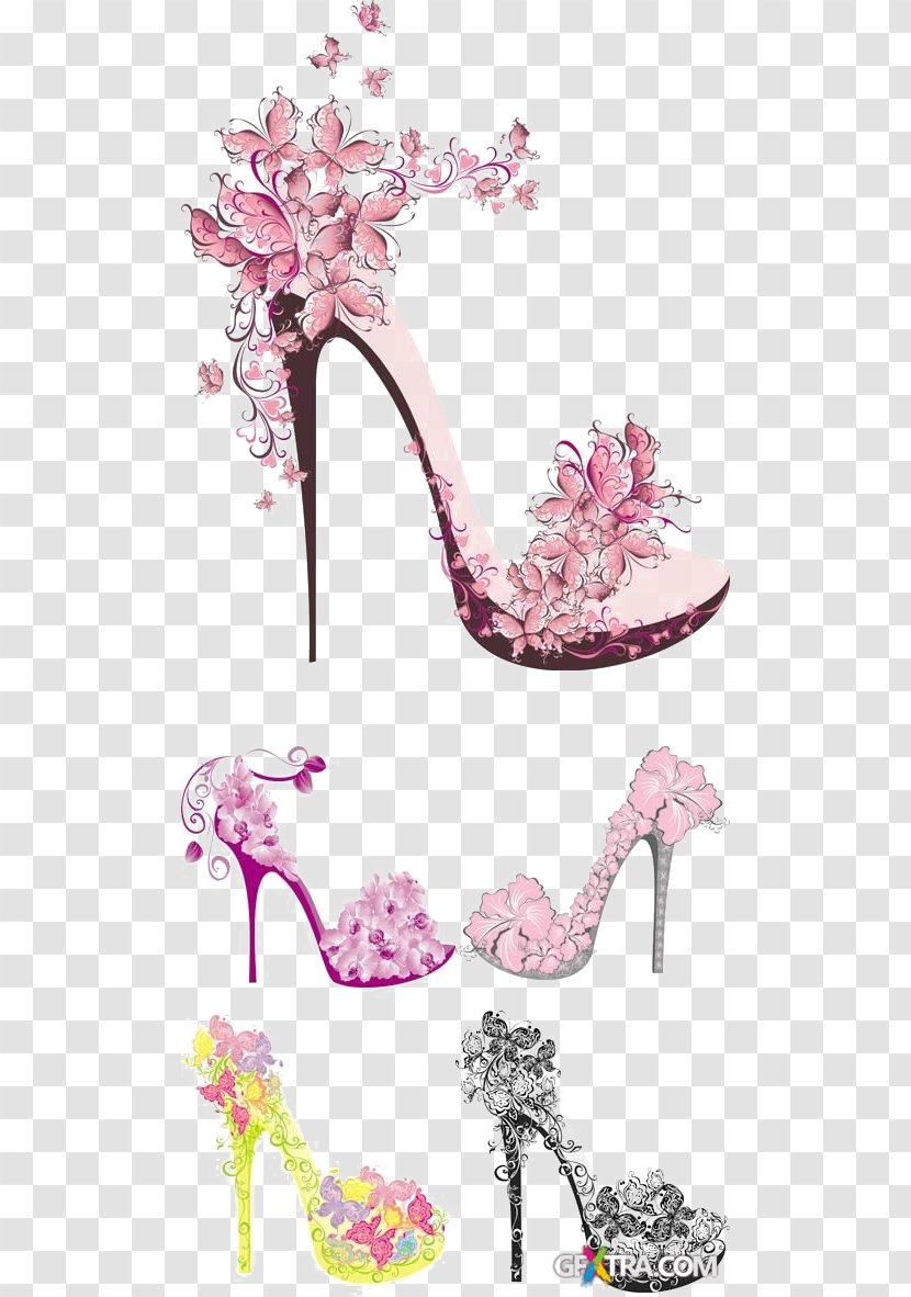 High-heeled Footwear Shoe Stock Photography Clip Art - Pink High Heels Transparent PNG