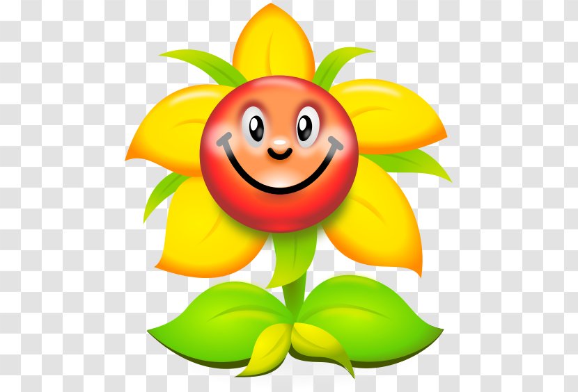 Smiley Flower Clip Art - Flowering Plant - Cartoon Characters Transparent PNG
