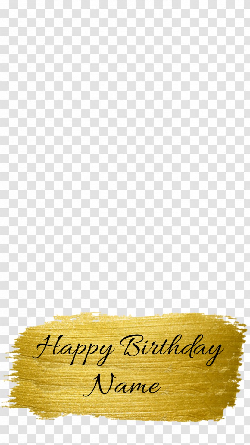 Birthday Gift Wrapping Paper Gold - Brush Strokes Transparent PNG