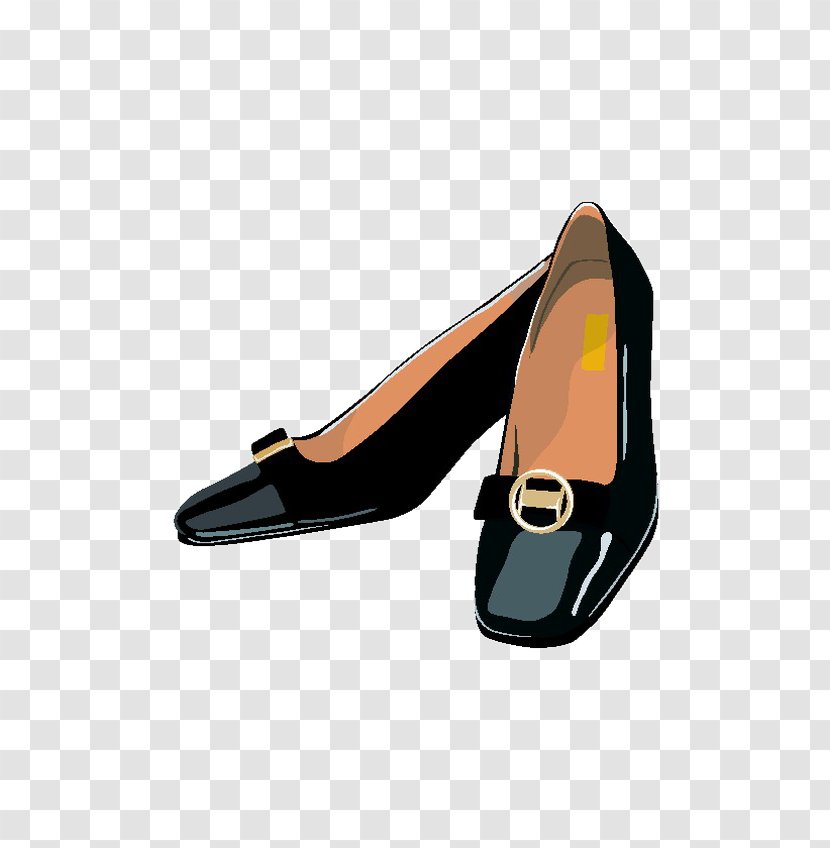 Dress Shoe High-heeled Footwear Download - High Heeled - Cartoon Women's Shoes Transparent PNG