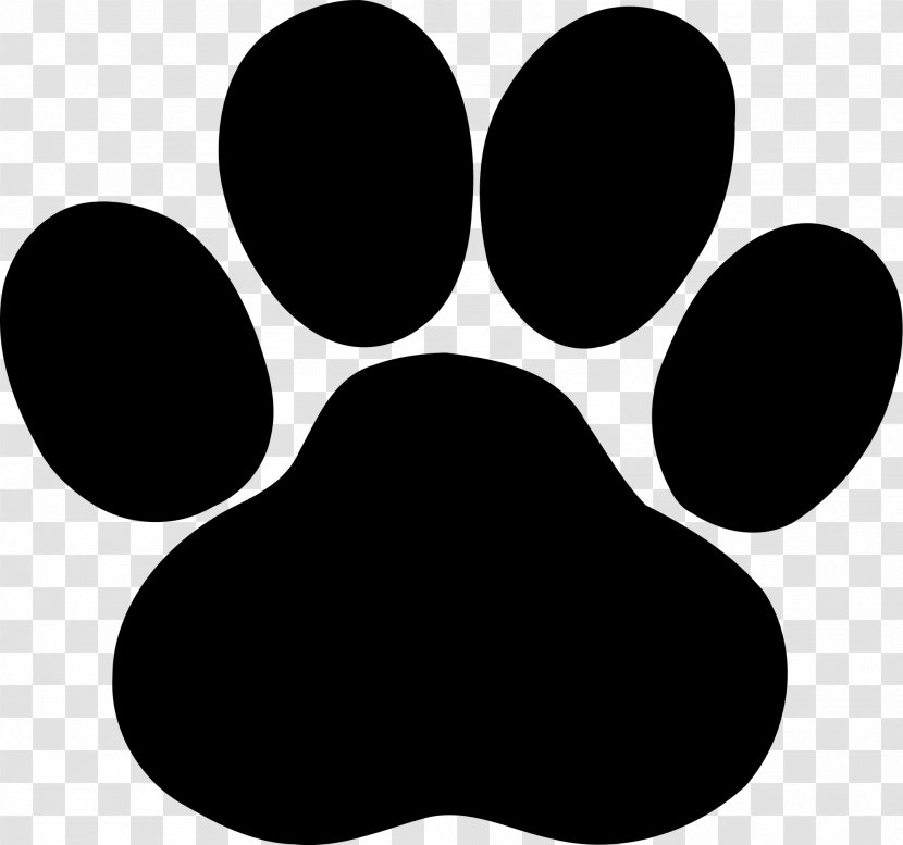 Dog Paw Clip Art - Black And White Transparent PNG
