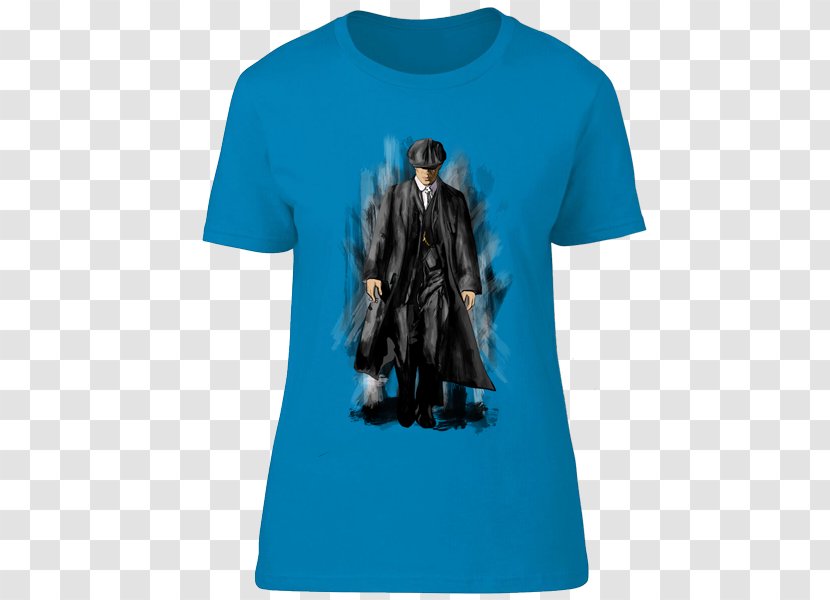 T-shirt Tommy Shelby Crew Neck Sleeve Transparent PNG