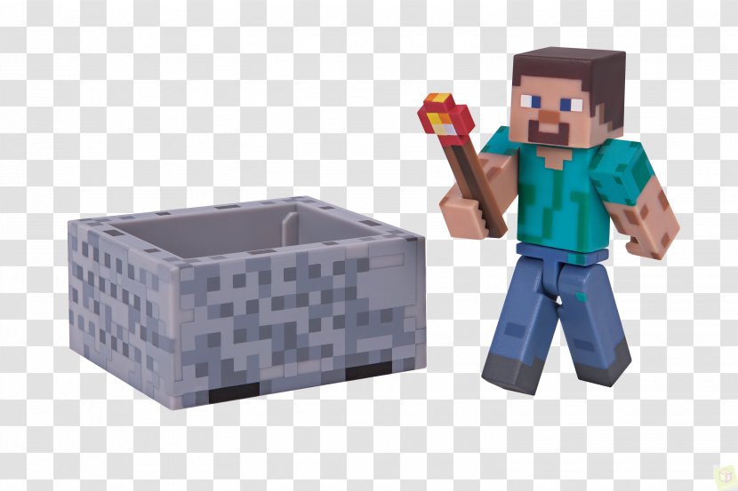 Minecraft Video Game Survival Action & Toy Figures Minecart - Plastic - Pickaxe Transparent PNG