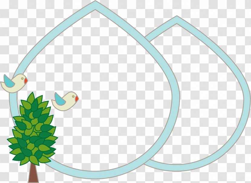 Cartoon Tree - Rgb Color Model - Blue Border Transparent PNG