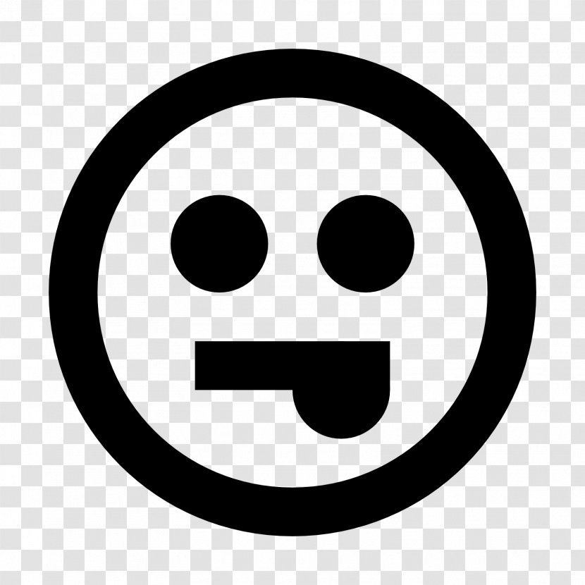 Emoji Smiley Emoticon Emotion - Black And White - Tongue Transparent PNG